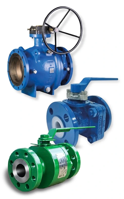 Válvula de bola flotante y tipo trunnion para seccionamiento seguro.