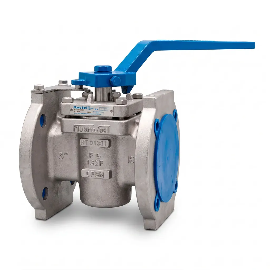 [VHN03R01ZZT3MU] Válvula Macho Auto-lubricada 3 Vías 3" FluoroSeal Clase 150# Bridada RF (FA4) | SS316, Camisa PTFE - 3"R153F/WL-FA4-316/316-3-P