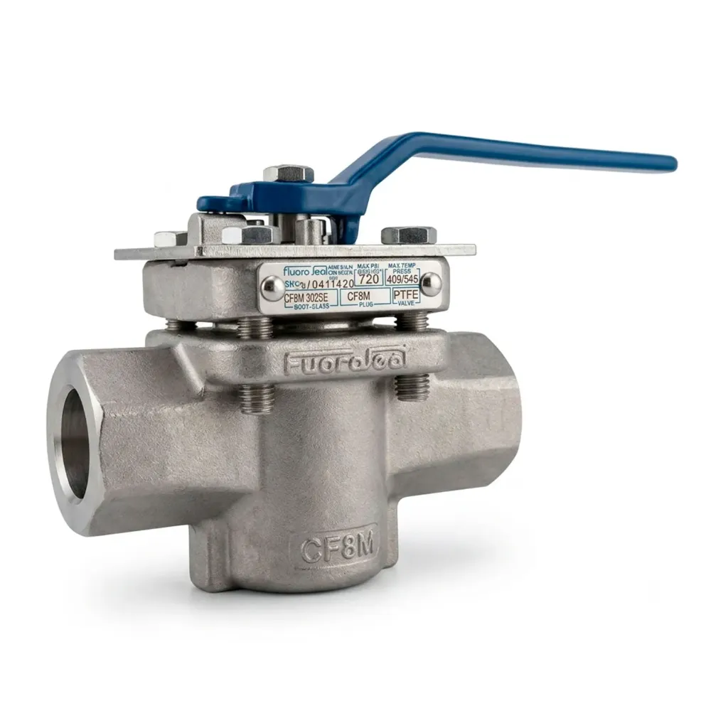 [VHND4T30ZZTMU] Válvula Macho Auto-lubricada 1/2" FluoroSeal Clase 300# Roscada NPT | SS316, Camisa PTFE - 1/2"R302SE/WL-316/316-3-P