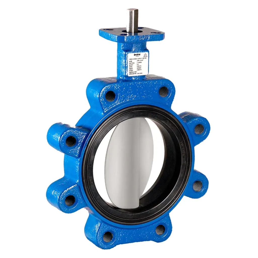 [VMA06L17DZE9L] Válvula Mariposa Tipo Lug 6" DelVal 175 PSI | Cuerpo de Hierro, Disco Inox 316, Asiento EPDM - 52060241E1B0